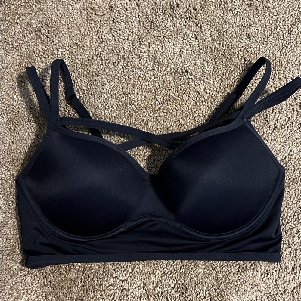 PINK Victoria's Secret Black Strappy Bra